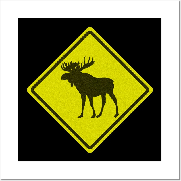 Caution Moose Wall Art by whatwemade